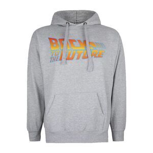 Back To The Future Mens Logo Hoodie / Gray